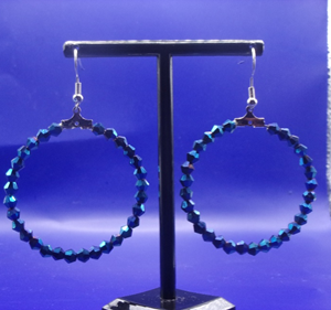 Hoops & Danglers Metallic Blue Earring